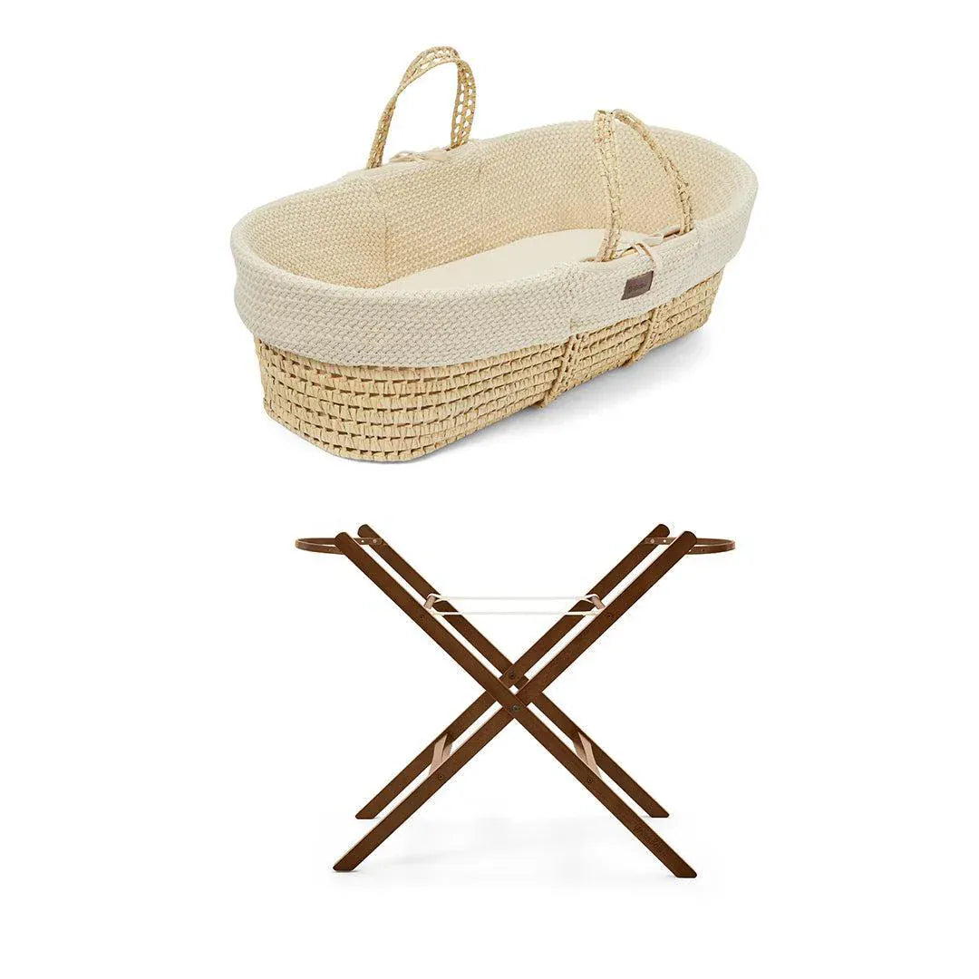 The Little Green Sheep Moses Baskets & Cribs The Little Green Sheep Wheat Knit Moses Basket Bundle - Linen/Natural