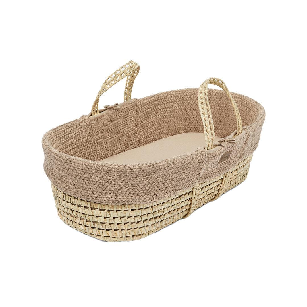 The Little Green Sheep Moses Baskets & Cribs The Little Green Sheep Wheat Knit Moses Basket - Truffle