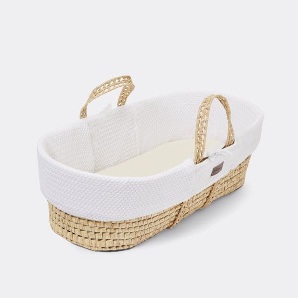 The Little Green Sheep Moses Baskets & Cribs The Little Green Sheep Wheat Knit Moses Basket - White