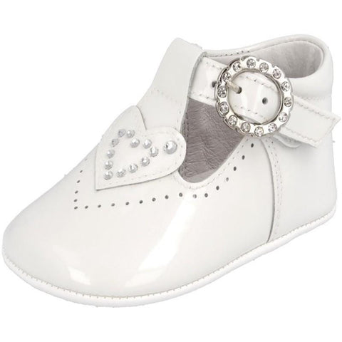 Andanines Pearlised White Pre-Walker Shoes - Shoes