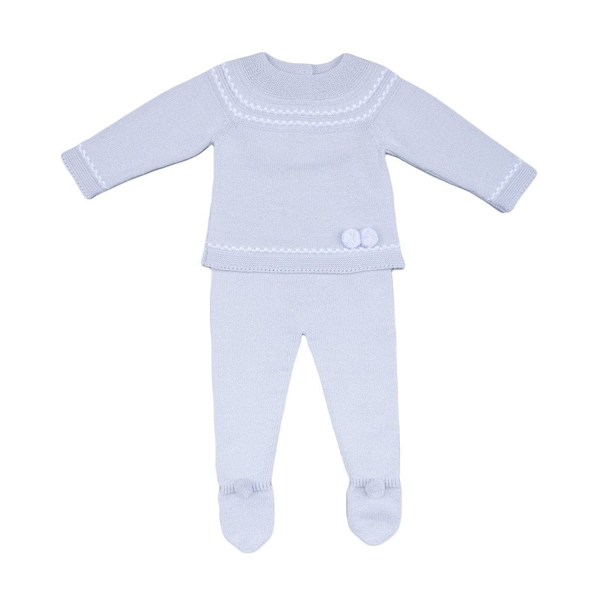 Artesania Granlei Two piece set Artesania Granlei Grey PomPom Knitted Two Piece Set