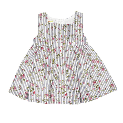 Babybol Roses Striped Dress - Dress