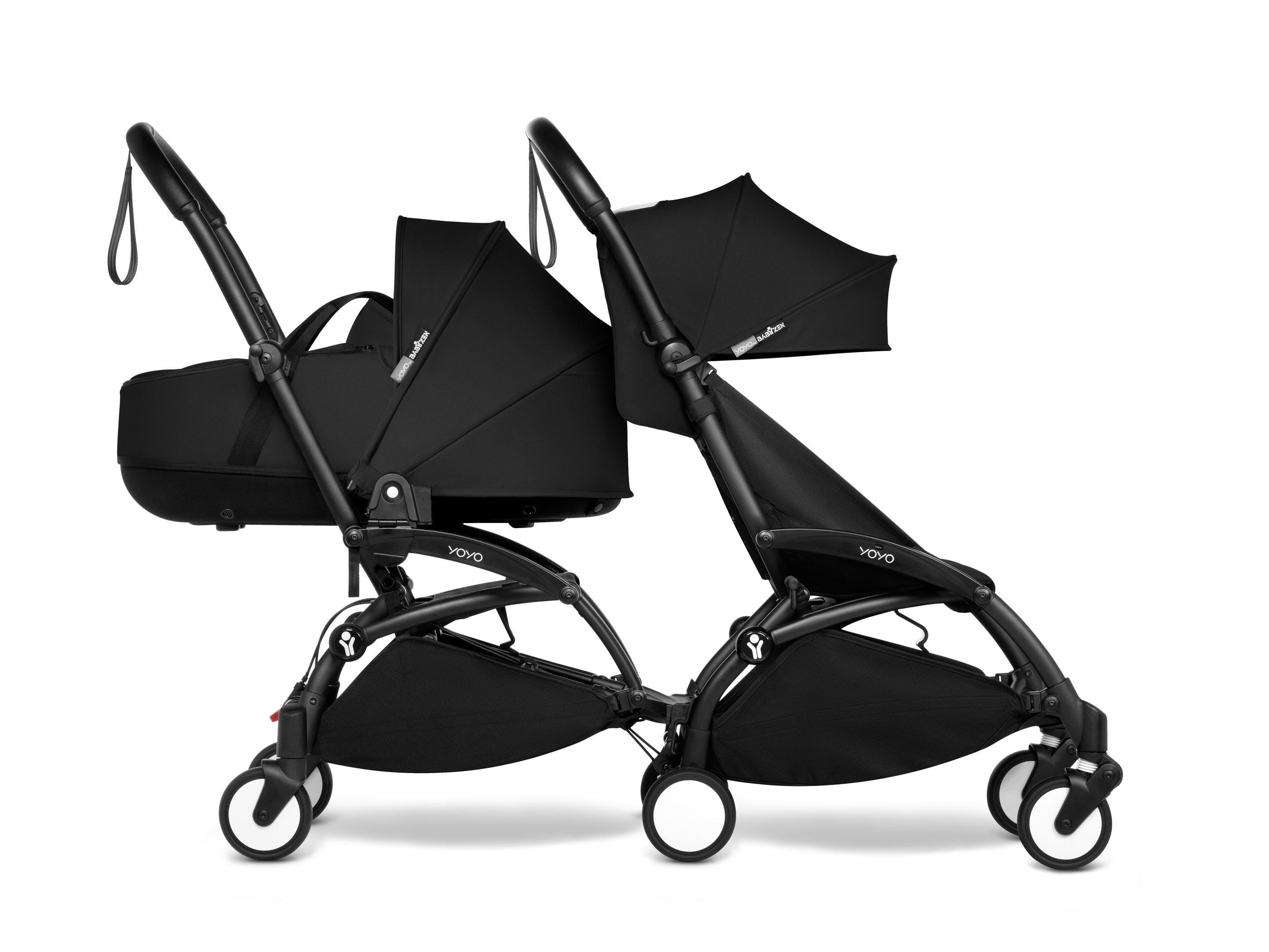 Babyzen YOYO2 Black Frame + Ginger Bassinet - Includes Thick Double  Mattress, Ventilated Shell & Canopy
