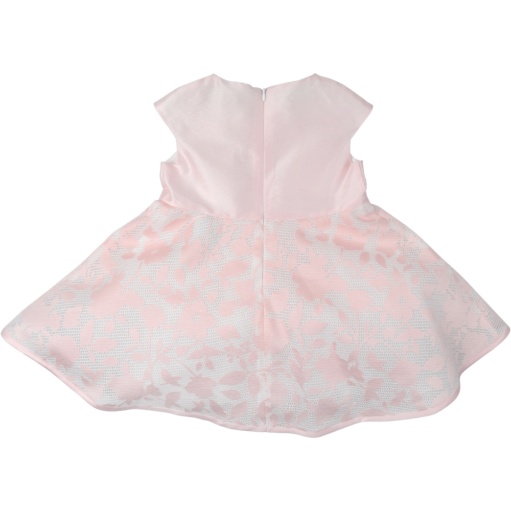 bimbalo pink dress Bimbalo Girls Pink Dress With Fur Pom Pom. Melanie Louise Childrens Designer Wear