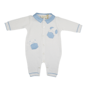 Bimbalo Playsuit Bimbalo White & Blue Knitted Playsuit