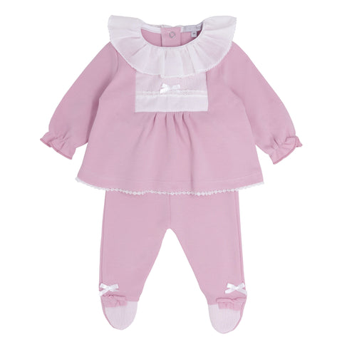 Blues Baby Two Piece Set 3 Months Blues Baby Pink Two Piece Set With Feet