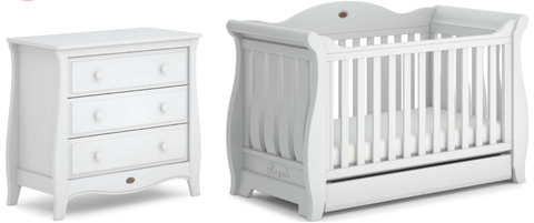 Boori Nursery Furniture White Boori Sleigh Royale 2 Piece Room Set with Chest - Direct Delivery