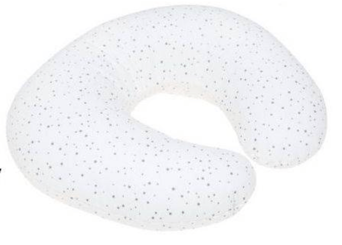 Cambrass Light Grey Stars with white background Cambrass Nursing Pillow
