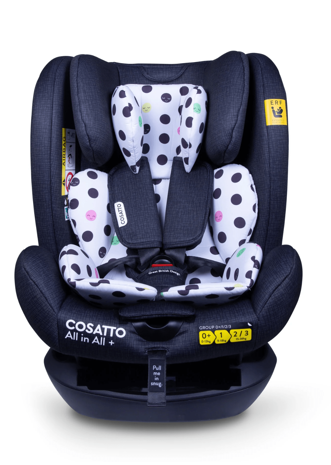 Cosatto Car Seats & Bases Happy Smile Cosatto All In All + Group 0+123 Car Seat - Direct Delivery
