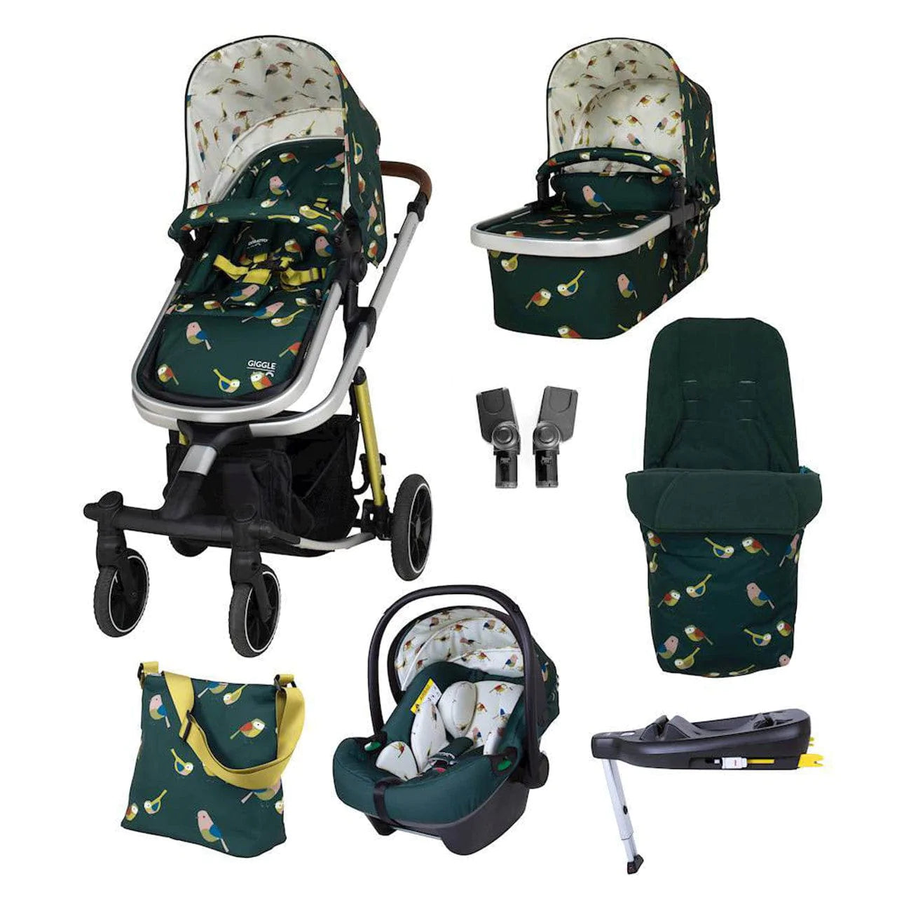 Cosatto Prams & Car Seat Bundles Birdland Cosatto Giggle Trail i-Size Everything Bundle - Direct Delivery