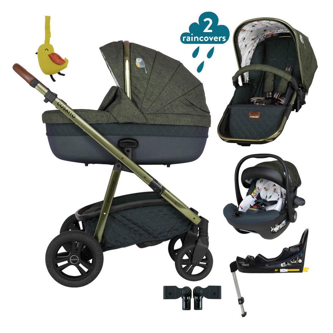 cosatto Prams & Car Seat Bundles Bureau Cosatto Wow Continental Car Seat And i-Size Base Bundle - Direct Delivery