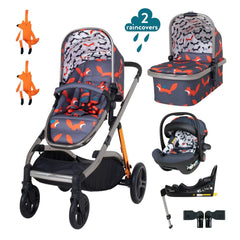 Cosatto Prams & Car Seat Bundles Charcoal Mister Fox Cosatto Wow XL Car Seat & I-size Base Bundle - Direct Delivery