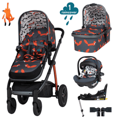Cosatto Prams Charcoal Mister Fox Cosatto Wow 2 Car Seat and i-size Base Bundle - Direct Delivery