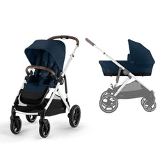 Cybex Prams Ocean Blue / Silver Frame / With Carrycot NEW Cybex Gazelle S Pushchair 2023 - Pre Order