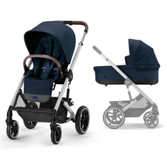 Cybex Prams & Pushchairs Ocean Blue (Silver Frame) / With Carrycot Cybex Balios S Lux Pushchair 2023- Pre Order