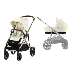 Cybex Prams Seashell Beige / Taupe Frame *Independent Exclusive* / With Carrycot NEW Cybex Gazelle S Pushchair 2023 - Pre Order