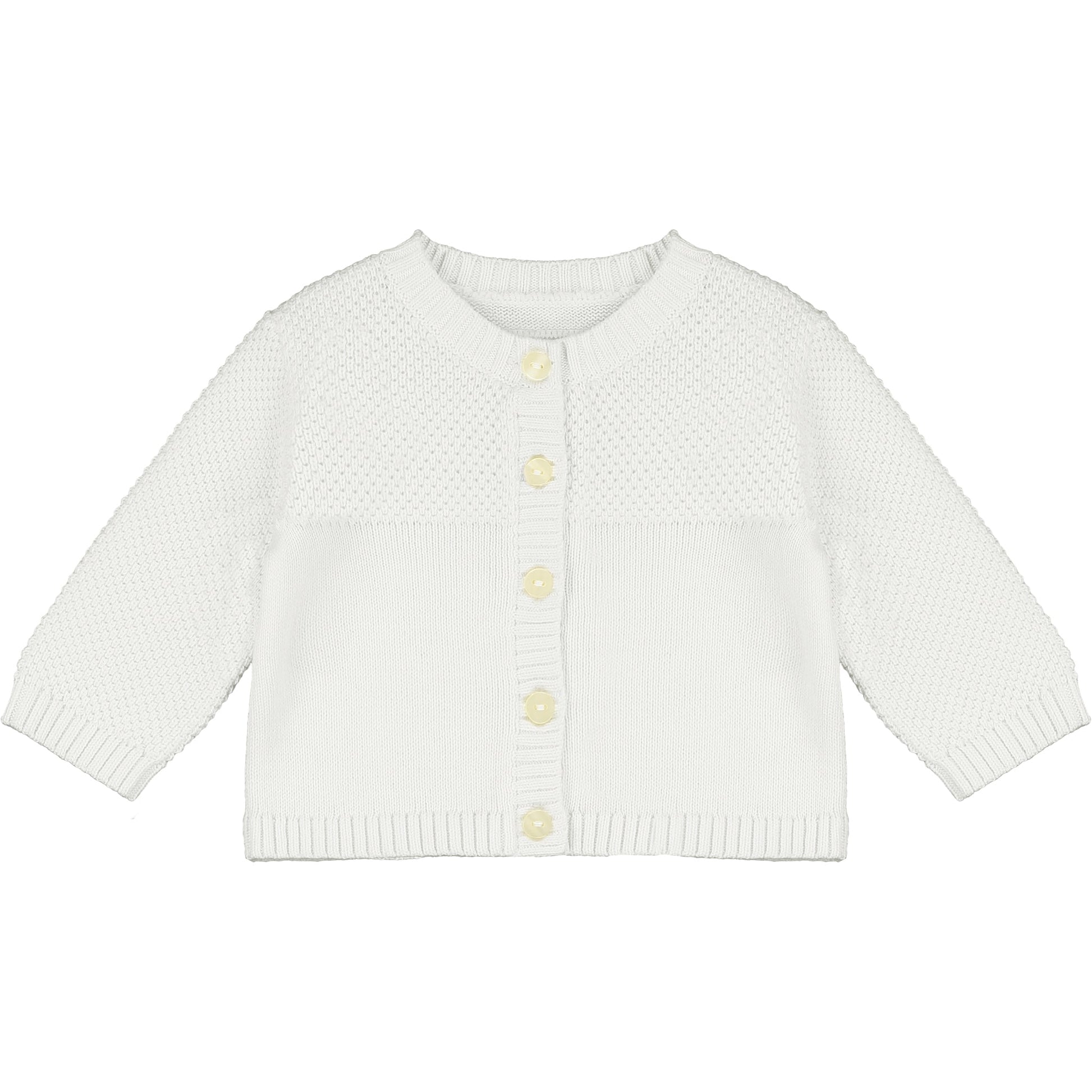 Emile et Rose Cardigan Emile et Rose 'Cypress' White knit baby Cardigan