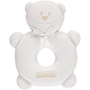 Emile et Rose Gifts Emile et Rose White Velour Ring Rattle