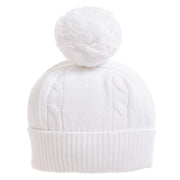 Emile et Rose ’Fuzzy’ White Knitted Hat - Hat