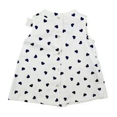 Floc Baby Hearts Design Ivory Dress - Dress