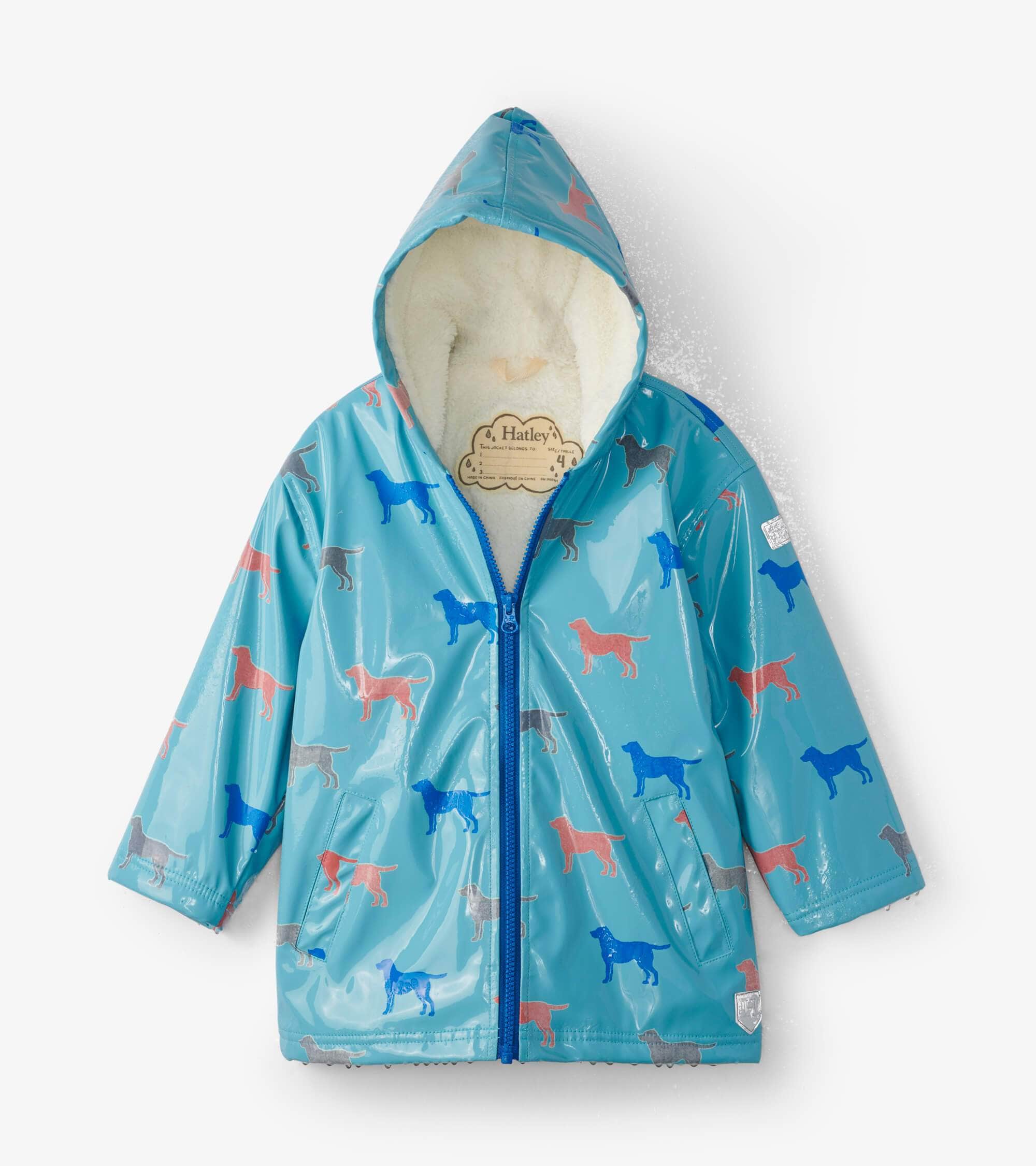 Hatley ’Friendly Labs’ Raincoat - Colour Changing - Coat