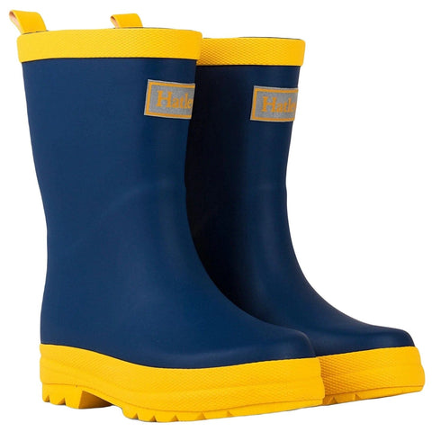 Hatley Rainboots Hatley Navy & Yellow Matte Rain Boots