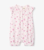 Hatley Romper Hatley 'Dandelion Dust' Baby Flutter Sleeve Shortall