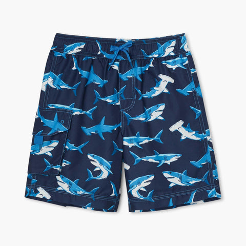 Hatley ’Deep Sea Sharks’ Swim Shorts - Swim Trunks