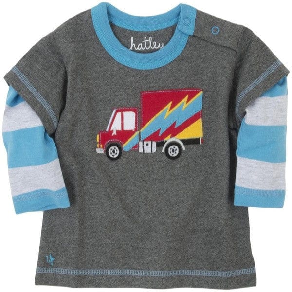 Hatley T-shirt Hatley Big Rig Trucks Design Long Sleeve T-Shirt