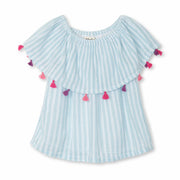 Hatley ’Sea Stripe’ Flounce Top - Top