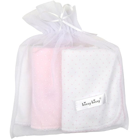 KissyKissy Gifts Kissy Kissy Pink Trio of Muslin Cloths Gift Set