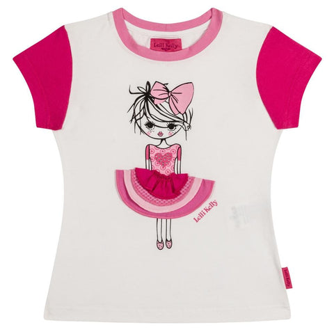 Lelli Kelly Pink & White T-Shirt - T-shirt