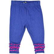 Lilly & Sid Navy Leggings with Frill - 3-6 Months - Leggings