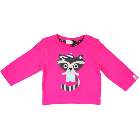 Lilly & Sid Long Sleeve T-shirt with Cat Design - Top