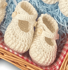 Louie Boutique Socks Cream 0-3 Months Louie Boutique Knitted Booties