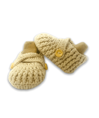 Louie Boutique Socks Wheat Brown 0-3 Months Louie Boutique Knitted Booties