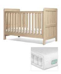 Mamas & Papas Nursery Furniture Set Cot Bed with Mattress Mamas & Papas 'Atlas' Range Light Oak