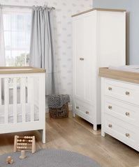 Mamas & Papas Nursery Furniture Set CotBed with Dresser & Wardrobe Mamas & Papas 'Wedmore' Nursery Range - White/Natural