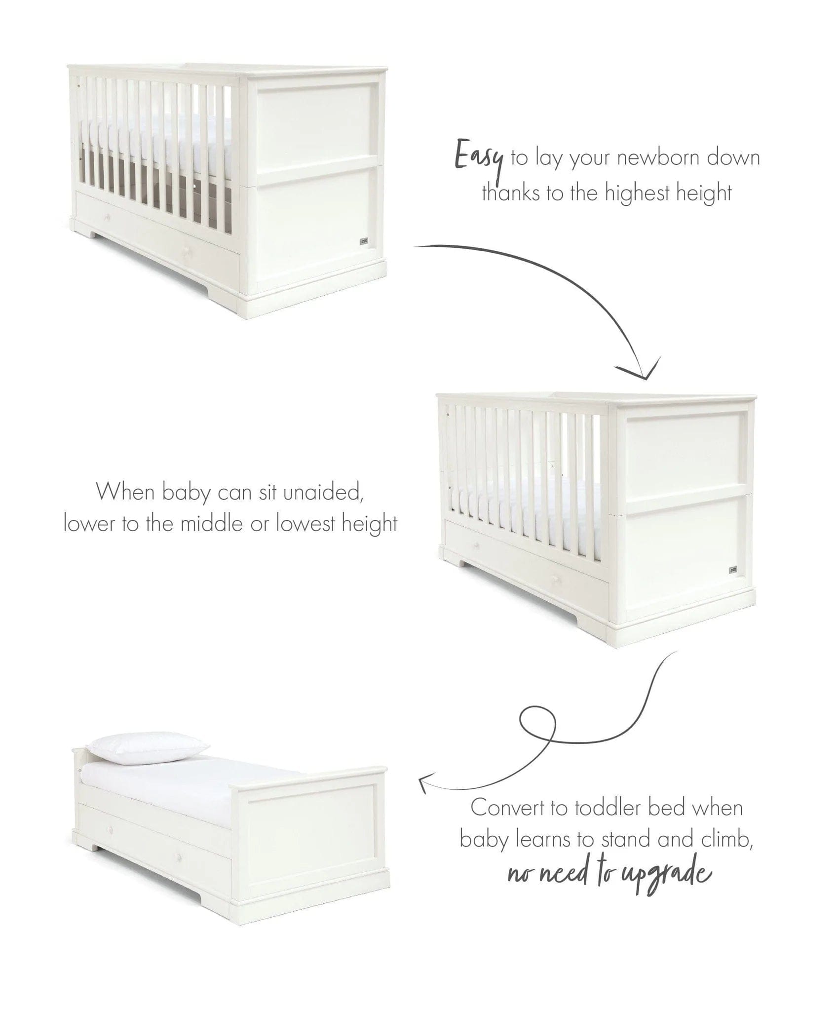 Mamas & Papas Nursery Furniture Set Mamas & Papas 'Oxford' Range White