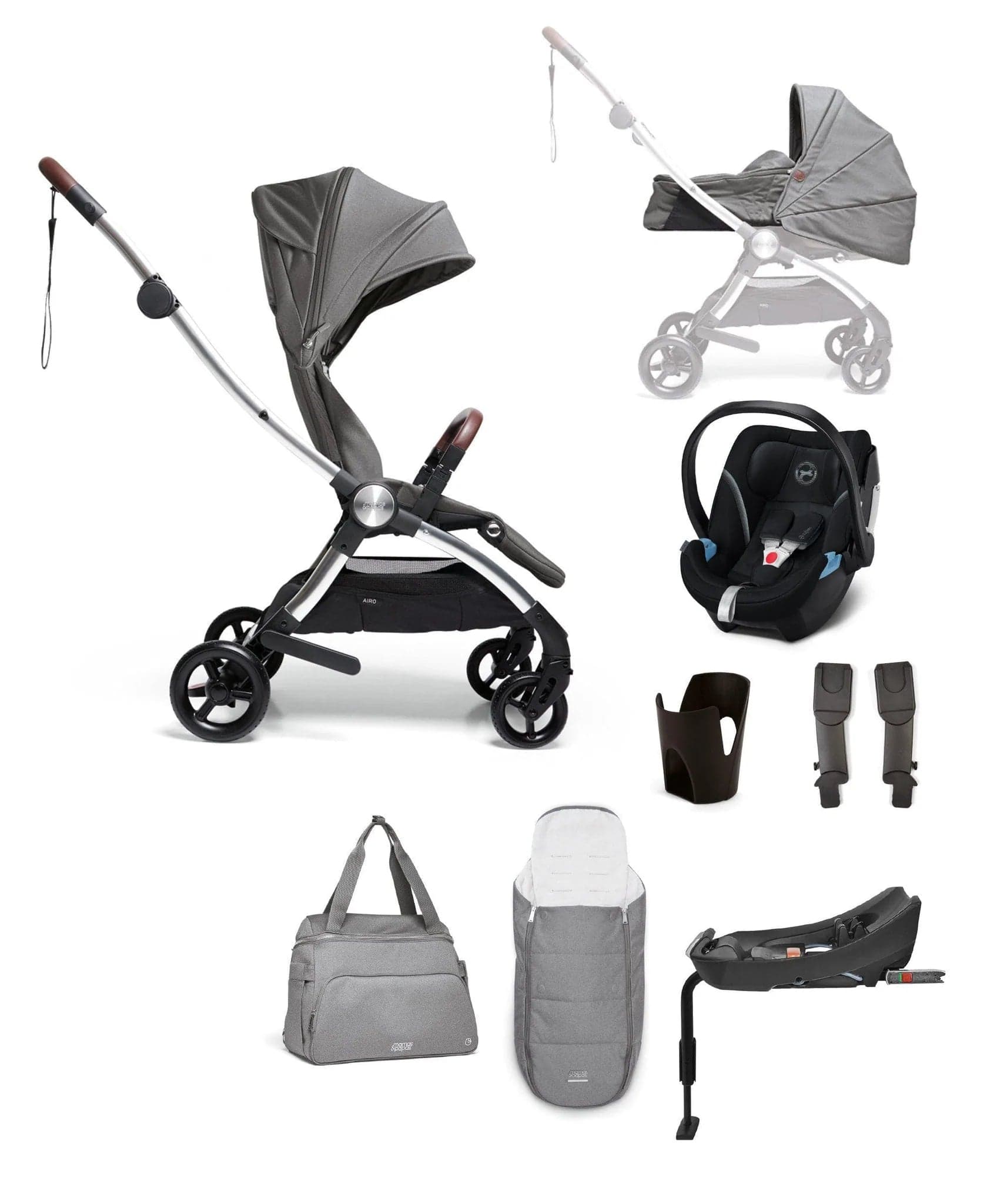 Mamas & Papas 'Airo' 8 Piece Complete Travel System Bundle Including C