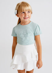 Mayoral 2 Years Mayoral Mint Embroidered short sleeve T-shirt girl