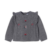 Mayoral Jumper Mayoral Girls Steel Embroidered Knit Jumper