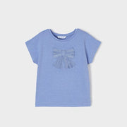 Mayoral Mayoral Cornflower blue Bow T Shirt