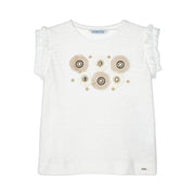 Mayoral Flower Applique T-Shirt - T-shirt