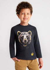 Mayoral T-shirt Mayoral 'Wild Spirit' Bear Long Sleeved T-Shirt