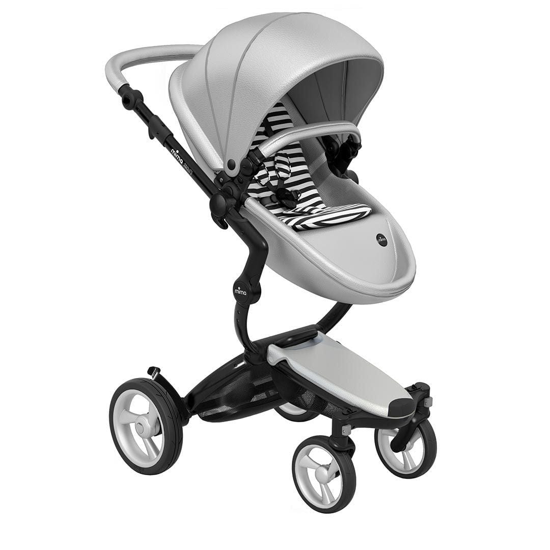 Mima-Xari-Single-Pushchair-argento-with-Black-Chassis-Black-and-white