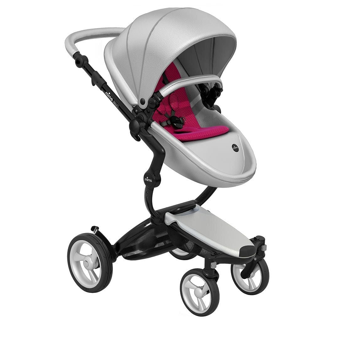 Mima-Xari-Single-Pushchair-argento-with-Black-Chassis-hot-magenta