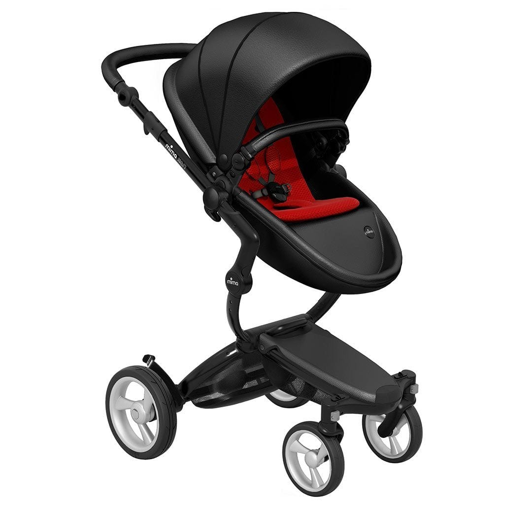 Mima-Xari-Single-Pushchair-Black-Flair-with-Black-Chassis-ruby-red