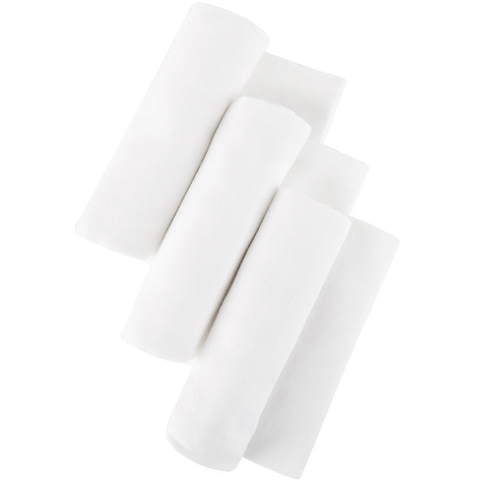 Mother & Baby Organic Cotton Muslin - Pack 6 - White - 
