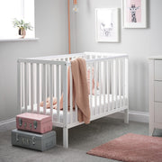 Obaby Cot & Cot Bed Cot only Obaby - White Bantam Space Saver Cot - Direct Delivery